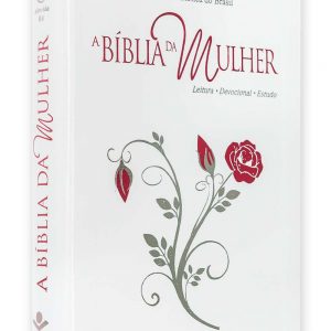 Bíblia Estudo Mulher - Branca c/ Flor (RA 067BMRAW)