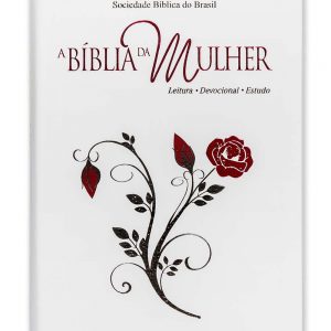 Bíblia Estudo Mulher - Branca c/ Flor (RA 067BMRAW)